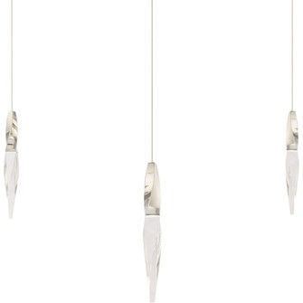 Kindjal 3 Light 120-277V Multi-Light Pendant (Linear Canopy) in Polished Nickel with Clear Optic C (1118061|BPD13203L-PN)