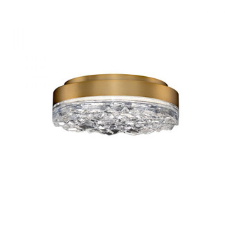 Bramble 12in 120/277V LED Flush Mount in Aged Brass with Radiance Crystal Dust (1118061|BFM96412-AB)