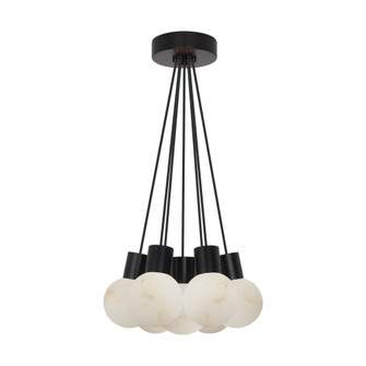 Mina Alabaster 7-Light Small Chandelier (7355|SLCH543WDBB)