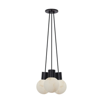 Mina Alabaster 3-Light Small Chandelier (7355|SLCH542WDBB)