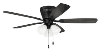 Wheeler 52'' 5-Blade 3-Light Ceiling Fan in Flat Black w/ Flat Black/Greywood Blades; Integrated  (20|WHL52FB5C3)