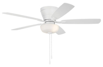 Wheeler 52'' 5-Blade 2-Light Bowl Ceiling Fan in White w/ White/Washed Oak Blades; Light Kit Incl (20|WHL52W5C1)