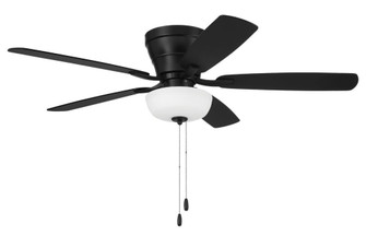 Wheeler 52'' 5-Blade 2-Light Bowl Ceiling Fan in Flat Black w/ Flat Black/Greywood Blades; Light  (20|WHL52FB5C1)