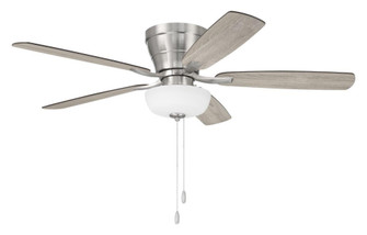 Wheeler 52'' 5-Blade 2-Light Bowl Ceiling Fan in Brushed Polished Nickel w/ Driftwood/Walnut Blad (20|WHL52BNK5C1)