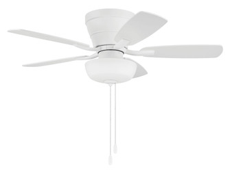 Wheeler 42'' 5-Blade 2-Light Bowl Ceiling Fan in White w/ White/Washed Oak Blades; Light Kit Incl (20|WHL42W5C1)