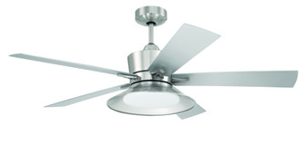 Topper 52'' 5-Blade Ceiling Fan in Brushed Polished Nickel w/ Brushed Nickel Blades; Light Kit In (20|TOP52BNK5)
