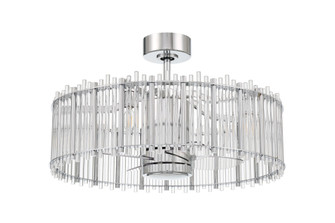 Reveal 24'' 4-Blade Ceiling Fan in Chrome w/ Clear Acrylic Blades; Integrated Light Kit (20|RVL28CH4)