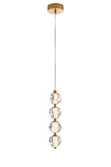 Jackie 4 Light LED Pendant in Satin Brass (20|59490-SB-LED)