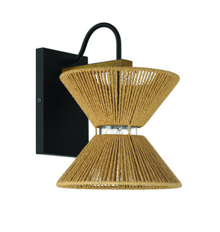 Serena 1 Light Wall Sconce in Flat Black/Walnut (20|58561-FBWAL)