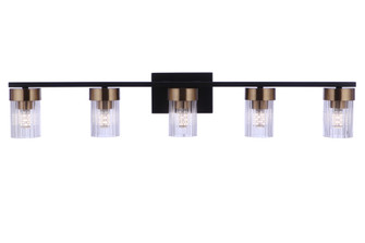 Bond Street 5 Light Vanity in Flat Black/Satin Brass (20|11835FBSB5)