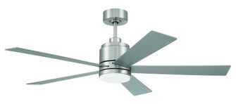 McCoy 52'' 5-Blade Ceiling Fan in Brushed Polished Nickel w/ Brushed Nickel Blades; Light Kit Inc (20|MCY52BNK5)