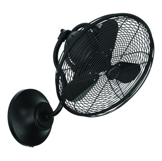 Bellows I 14'' 3-Blade Hard-wired Indoor/Outdoor (Damp) Wall Fan in Flat Black w/ Flat Black Blad (20|BW116FB3-HW)