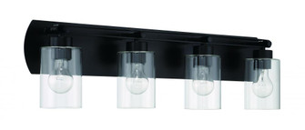 Hendrix 4 Light Vanity in Flat Black (20|17631FB4)