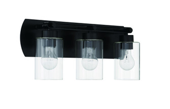 Hendrix 3 Light Vanity in Flat Black (20|17621FB3)