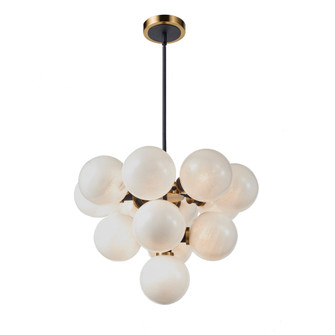 Gem Collection 13-Light Chandelier Black and Brushed Brass (12|AC11872SW)