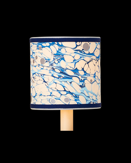 Marble Blue Lace Paper Drum Chandelier Shade (92|0900-0032)