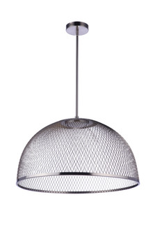 24.25” Diameter Sculptural Statement Metal Mesh Dome Pendant in Brushed Polished Nickel (20|P1005BNK-LED)