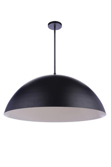 34.75” Diameter Sculptural Statement Dome Pendant in Flat Black (20|P1001FB-LED)