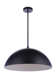 23.25” Diameter Sculptural Statement Dome Pendant in Flat Black (20|P1000FB-LED)