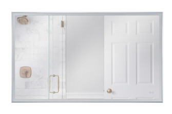 60'' x 36'' Rectangle Brushed Polished Nickel Framed Front Lit LED Mirror, Defogger & Dimmer,  (20|MIR6002RT-BNK3C)