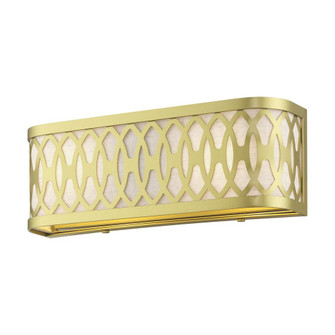 2 Light Soft Gold ADA Sconce with Hand Crafted Oatmeal Color Fabric Hardback Shade (108|53430-33)