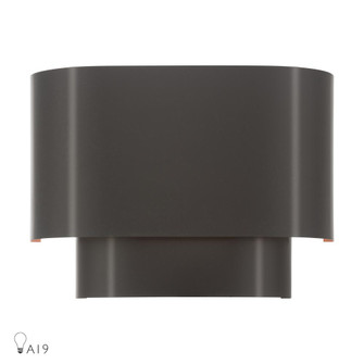 1 Light English Bronze ADA Sconce with English Bronze Metal Shade with Gold Inside (108|50299-92)