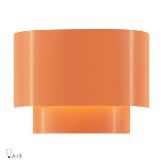 1 Light Shiny Orange ADA Sconce with Shiny Orange Metal Shade with Shiny White Inside (108|50299-77)