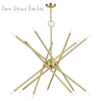 14 Light Satin Brass Extra Large Foyer Chandelier (108|47009-12)