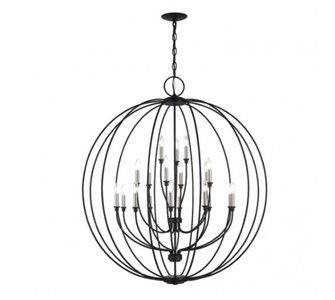 19 Light Black Globe Grande Foyer Chandelier with Brushed Nickel Accents (108|46991-04)