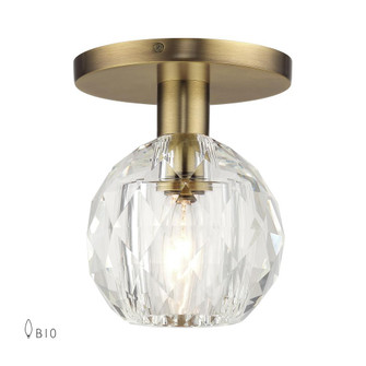 1 Light Natural Brass Crystal Semi-Flush (108|46320-08)