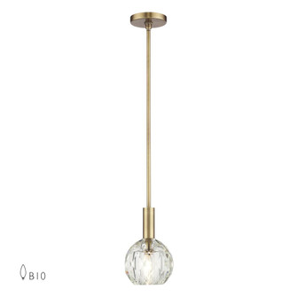 1 Light Natural Brass Crystal Pendant (108|46321-08)