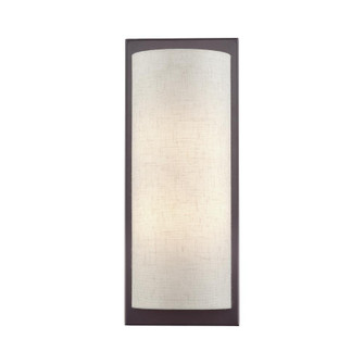 1 Light English Bronze Large ADA Sconce with Hand Crafted Oatmeal Fabric Shade (108|45231-92)