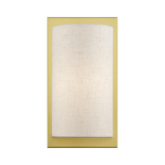 1 Light Soft Gold ADA Sconce with Hand Crafted Oatmeal Fabric Shade (108|45230-33)
