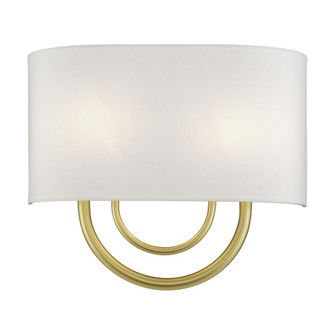2 Light Soft Gold ADA Sconce with Hand Crafted Off-White Fabric Shade (108|42892-33)