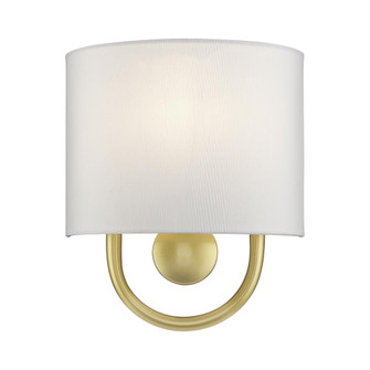 1 Light Soft Gold ADA Sconce with Hand Crafted Off-White Fabric Shade (108|42891-33)