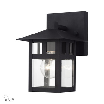 1 Light Satin Gold Small Outdoor Wall Lantern with Clear Glass (108|21321-14)