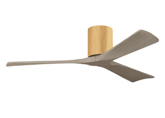 Irene-3H-Three Blade Flush Mount Paddle Fan-52''-Light Maple Tone Finish-Gray Ash Tone Blades (230|IR3H-LM-GA-52)