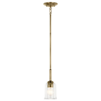 Shailene 11.25'' 1-Light Mini Bell Pendant with Clear Glass in Natural Brass (10687|43674NBRCLR)