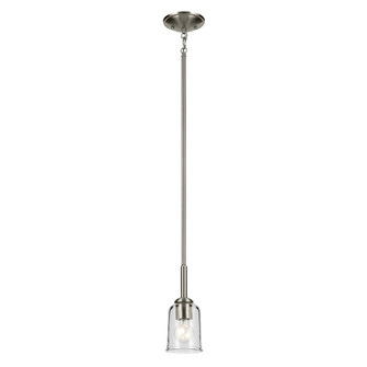 Shailene 11.25'' 1-Light Mini Bell Pendant with Clear Glass in Brushed Nickel (10687|43674NICLR)