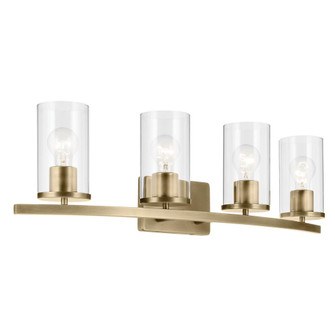 Crosby 31.25'' 4-Light Vanity Light with Clear Glass in Natural Brass (10687|45498NBRCLR)