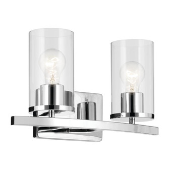 Crosby 15.25'' 2-Light Vanity Light with Clear Glass in Chrome (10687|45496CHCLR)