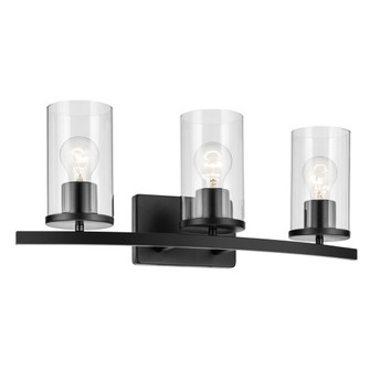 Crosby 23'' 3-Light Vanity Light with Clear Glass in Black (10687|45497BKCLR)