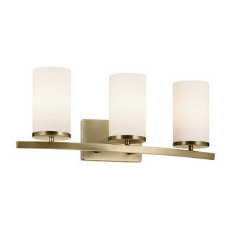 Crosby 23'' 3-Light Vanity Light with Satin Etched Cased Opal Glass in Natural Brass (10687|45497NBR)