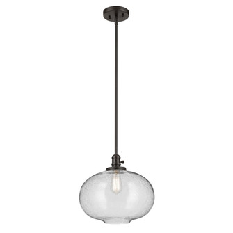 Avery 14'' 1-Light Globe Pendant with Clear Seeded Glass in Olde Bronze (10687|43911OZ)