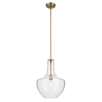 Everly 19.75'' 1-Light Bell Pendant with Clear Seeded Glass in Brushed Nickel (10687|42046NBRCS)