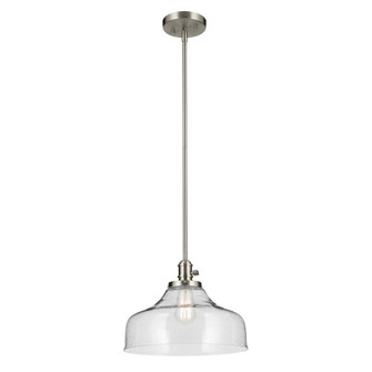 Avery 11.25'' 1-Light Bell Pendant with Clear Seeded Glass in Nickel (10687|43906NI)