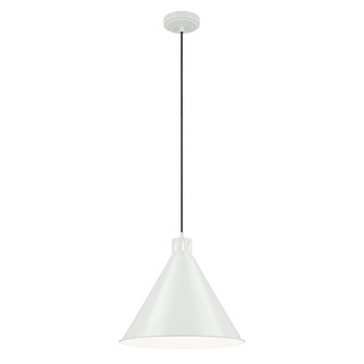 Zailey 14.25'' 1-Light Cone Pendant in White (10687|52177WH)