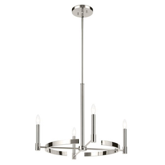 Tolani 20.25'' 4-Light Chandelier in Polished Nickel (10687|52426PN)