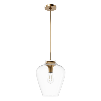 Hunter Vidria Alturas Gold with Clear Glass 1 Light Pendant Ceiling Light Fixture (4797|45234)