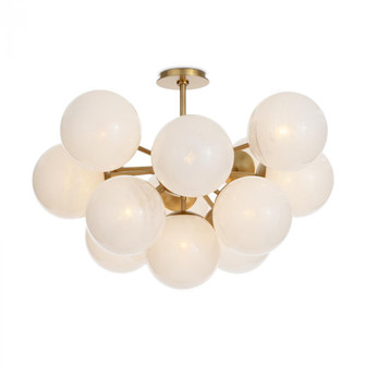 Regina Andrew Shine Flush Mount (Natural Brass with Swirl Glass) (5533|16-1475NB-SRL)